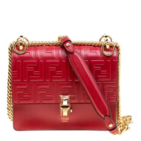 fendi red and white soldier bag|Fendi leather wallet.